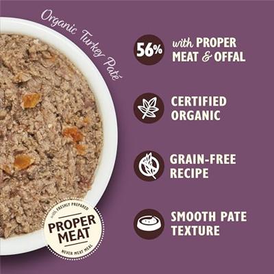 Lily&apos;s Kitchen Organic Paté met Kalkoen natvoer kat 19 x 85 gram