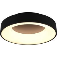 LED Plafondlamp - Plafondverlichting - Trion Gurano - 27W - Warm Wit 3000K - Dimbaar - Rond - Mat Zwart - Aluminium - thumbnail