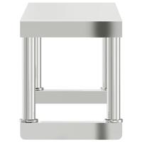 Verhoging voor werktafel 110x30x35 cm roestvrij staal - thumbnail