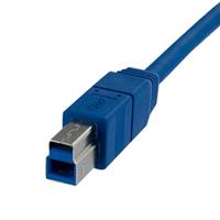 Kabel USB A naar USB B Startech USB3SAB1M Blauw - thumbnail
