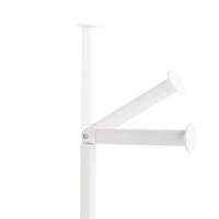 Toiletrolhouder metaal draaibaar wit - thumbnail