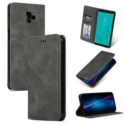 Retro huid voelen Business magnetische horizontale Flip lederen case voor Samsung Galaxy J6 plus 2018 & J6 Prime (donkergrijs) Retro huid voelen Business magnetische horizontale Flip lederen case voor Samsung Galaxy J6 plus 2018 & J6 Prime (donkergrijs)
