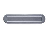 Intersteel Brievenbus ovaal met klep/regenrand rvs getrommeld 340x80mm - thumbnail