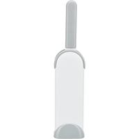 TRIXIE HARENPLUIZENBORSTEL MET REINIGINGSSTATION WIT / GRIJS 33 CM - thumbnail