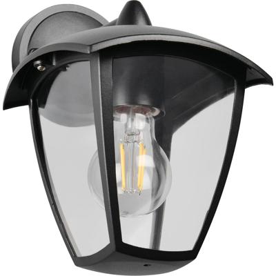 LED Buiten Wandlamp - Stijlvol Mat Zwart - E27 Fitting - IP44