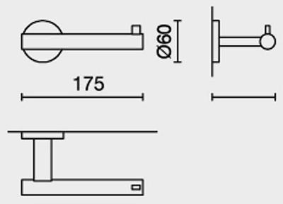 ZACK Scala toiletrolhouder zwart