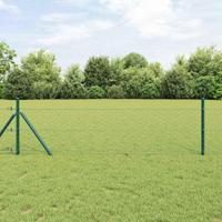VidaXL Afrasteringspaal groen 50 x 0,5 m (50 mm gaas) staal en pvc - thumbnail