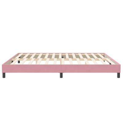 Boxspring zonder matras fluweel roze 200x210 cm