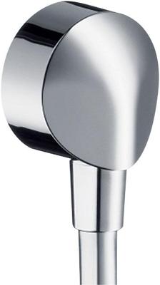 Hansgrohe FixFit Fixfit muuraansluitbocht met geïntegreerde terugslagklep, chroom