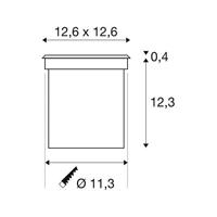 SLV GrondspotRocci 12,5cm vierkant - 227604 - thumbnail