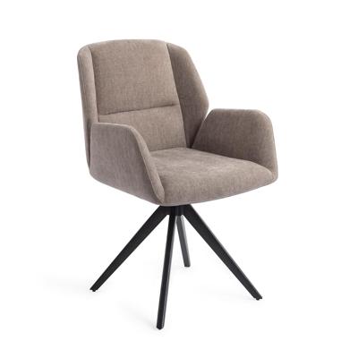 Jesper Home Eetkamerstoel 'Myoko' Turn Black, Draaibaar, kleur Greystones