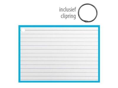 Flashcards A6 incl. clipring Blauw Flashcards A6 incl. clipring Blauw