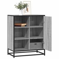 Dressoir 62x35x76 cm bewerkt hout grijs sonoma eikenkleurig - thumbnail