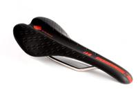 Essax Adrenaline R Cromo 130mm Zadel - Zwart/Rood - thumbnail