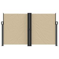 Windscherm uittrekbaar 140x1000 cm beige - thumbnail