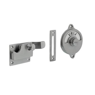 Intersteel WC-overslag met bocht vrij/bezet - chroom mat