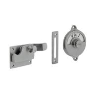 Intersteel WC-overslag met bocht vrij/bezet - chroom mat - thumbnail