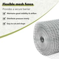 VidaXL Afrasteringspaal zilver 10 x 1 m (19 x 19 mm mesh) staal - thumbnail