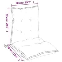 Stoelkussens 6 st lage rug ruitpatroon oxford stof rood - thumbnail