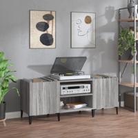 Platenkast 121x38x48 cm bewerkt hout grijs sonoma eikenkleurig - thumbnail