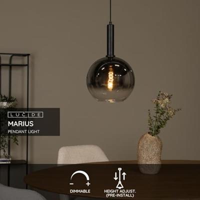 Lucide MARIUS - Hanglamp - Ø 30 cm - 1xE27 - Zwart