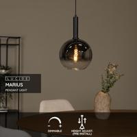 Lucide MARIUS - Hanglamp - Ø 30 cm - 1xE27 - Zwart - thumbnail