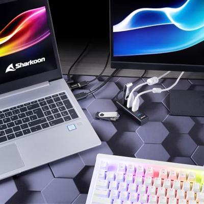 Sharkoon 4-Port USB 3.2 Gen 1 Aluminium usb-hub Sharkoon 4-Port USB 3.2 Gen 1 Aluminium usb-hub