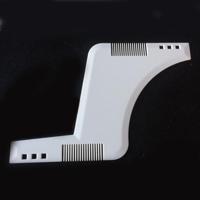 Dubbelzijdige baard kam molding sjabloon tool baard shaping styling tool met ingebouwde kam (wit) - thumbnail