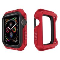 Smart Watch schokbestendig twee kleur beschermende case voor Apple Watch serie 3 42mm (rood zwart) - thumbnail