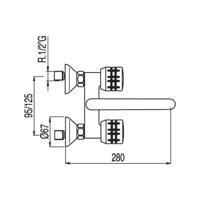 Tres Ese-23 keukenkraan chroom 123217 - thumbnail