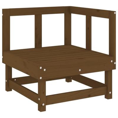 Tuinhoekbanken 2 st massief grenenhout honingbruin - thumbnail