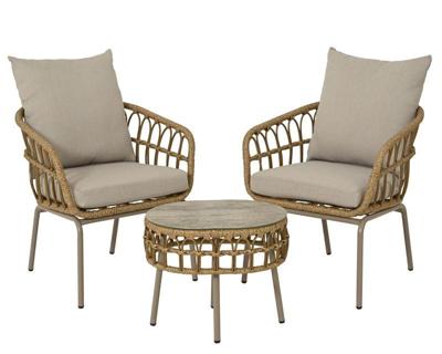 Amadora bistroset wicker naturel Decoris - Decoris