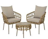 Amadora bistroset wicker naturel Decoris - Decoris - thumbnail