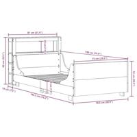 Bedframe zonder matras massief grenenhout 75x190 cm - thumbnail