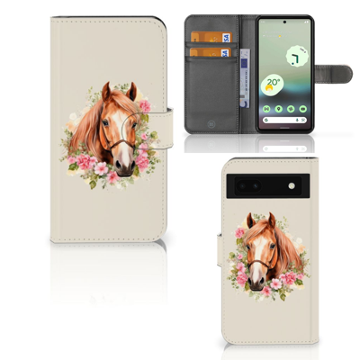 Telefoonhoesje | Met pasjeshouder | voor Google Pixel 6A Paard Telefoonhoesje | Met pasjeshouder | voor Google Pixel 6A Paard