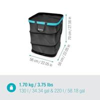 GARDENA 11716-20 Tuinafvalzak 220 l Zwart/turquoise 1 stuk(s) - thumbnail
