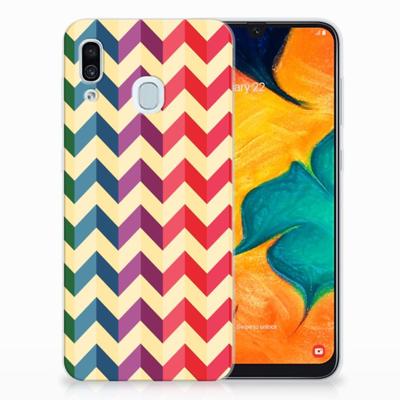 Samsung Galaxy A30 | TPU bumper | Zigzag Multi Color