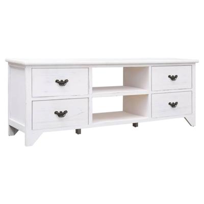 vidaXL Tv-meubel 115x30x40 cm hout antiekwit