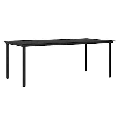 9-delige Tuinset met kussens zwart