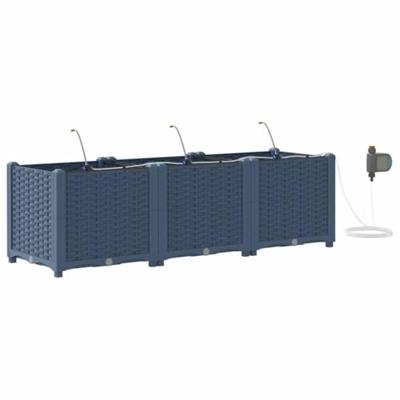 Tuin Bloempot 3 pcs Grijs Staal