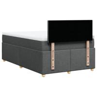 Boxspring met matras stof donkergrijs 120x200 cm - thumbnail