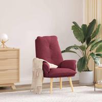 Fauteuil Wijnrood 69 x 74 x 93 cm Sherpa Stof - thumbnail