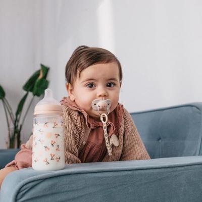 SUAVINEX Birdies Babyfles - SX Pro M Speen - 270 ml - 3 tot 6 maanden - Roze