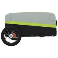 Fietstrailer 30 kg ijzer zwart en groen - thumbnail