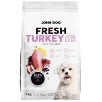 JOHN DOG Fresh Turkey and beef - droog hondenvoer - 3kg - thumbnail