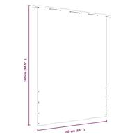 VidaXL Balkonscherm 160x240 cm oxford stof rood - thumbnail