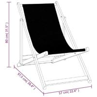 Strandstoelen inklapbaar 2 st aluminium en textileen bruin - thumbnail