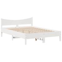 Bedframe met lades massief grenenhout wit 120x200 cm - thumbnail