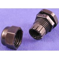 Hammond Electronics 1427CG13 Trekontlasting Montagegat: 12.5 mm Klem-Ø (max.): 12 mm Polyamide Zwart 1 stuk(s) - thumbnail