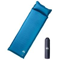 VidaXL Kampeermatras met kussen zelfopblazend 1-persoons turquoise - thumbnail